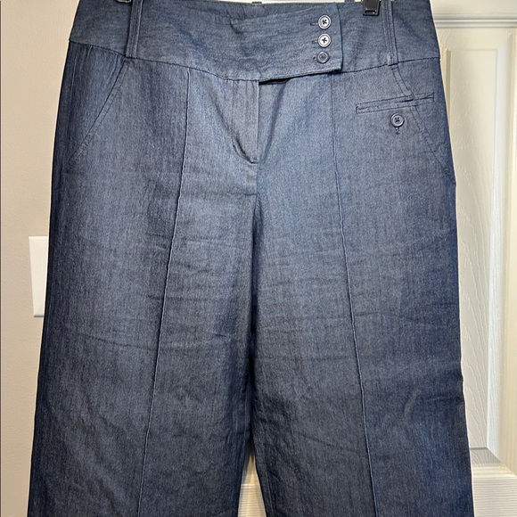 Larry Levine Dark Blue Stretch Pants - Picture 1 of 11